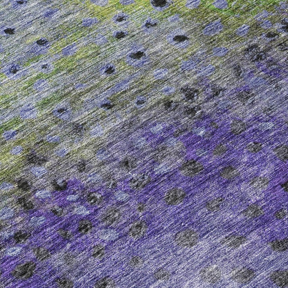 LOOMLAN Rugs Nuvane Purple Washable Indoor-Outdoor Rug