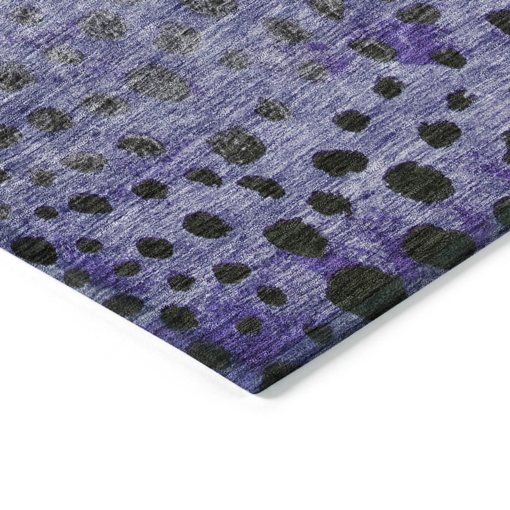 LOOMLAN Rugs Nuvane Purple Washable Indoor-Outdoor Rug