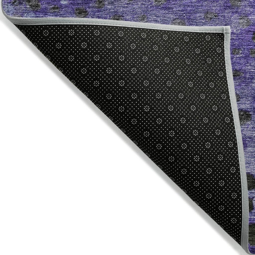 LOOMLAN Rugs Nuvane Purple Washable Indoor-Outdoor Rug