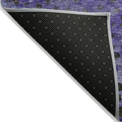 LOOMLAN Rugs Nuvane Purple Washable Indoor-Outdoor Rug