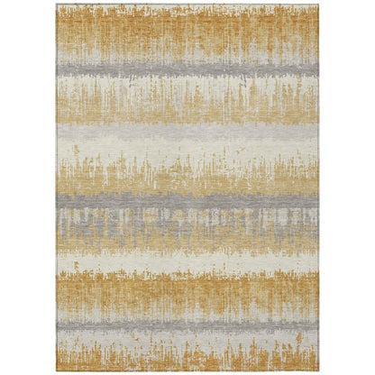 LOOMLAN Rugs Nyelle Gold Washable Indoor-Outdoor Rug