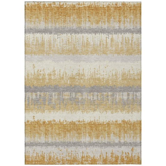 LOOMLAN Rugs Nyelle Gold Washable Indoor-Outdoor Rug