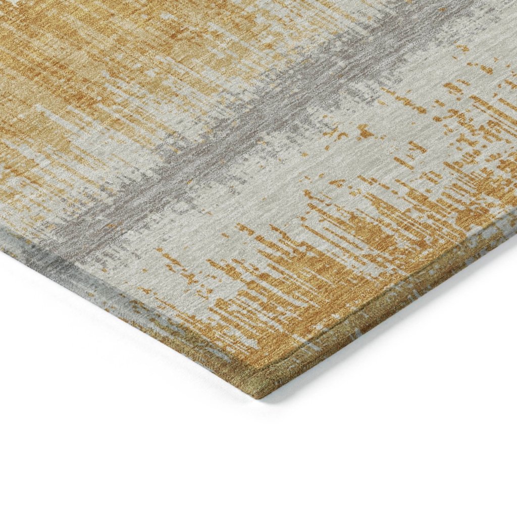 LOOMLAN Rugs Nyelle Gold Washable Indoor-Outdoor Rug