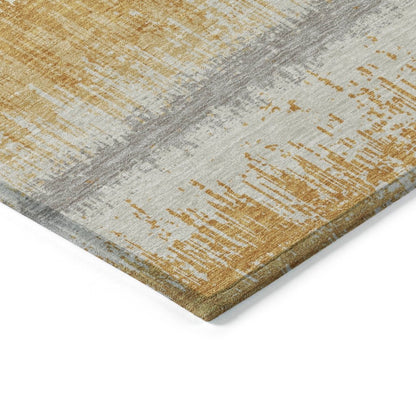 LOOMLAN Rugs Nyelle Gold Washable Indoor-Outdoor Rug