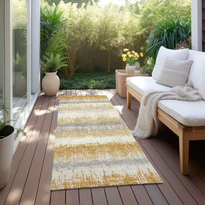LOOMLAN Rugs Nyelle Gold Washable Indoor-Outdoor Rug