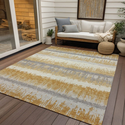 LOOMLAN Rugs Nyelle Gold Washable Indoor-Outdoor Rug