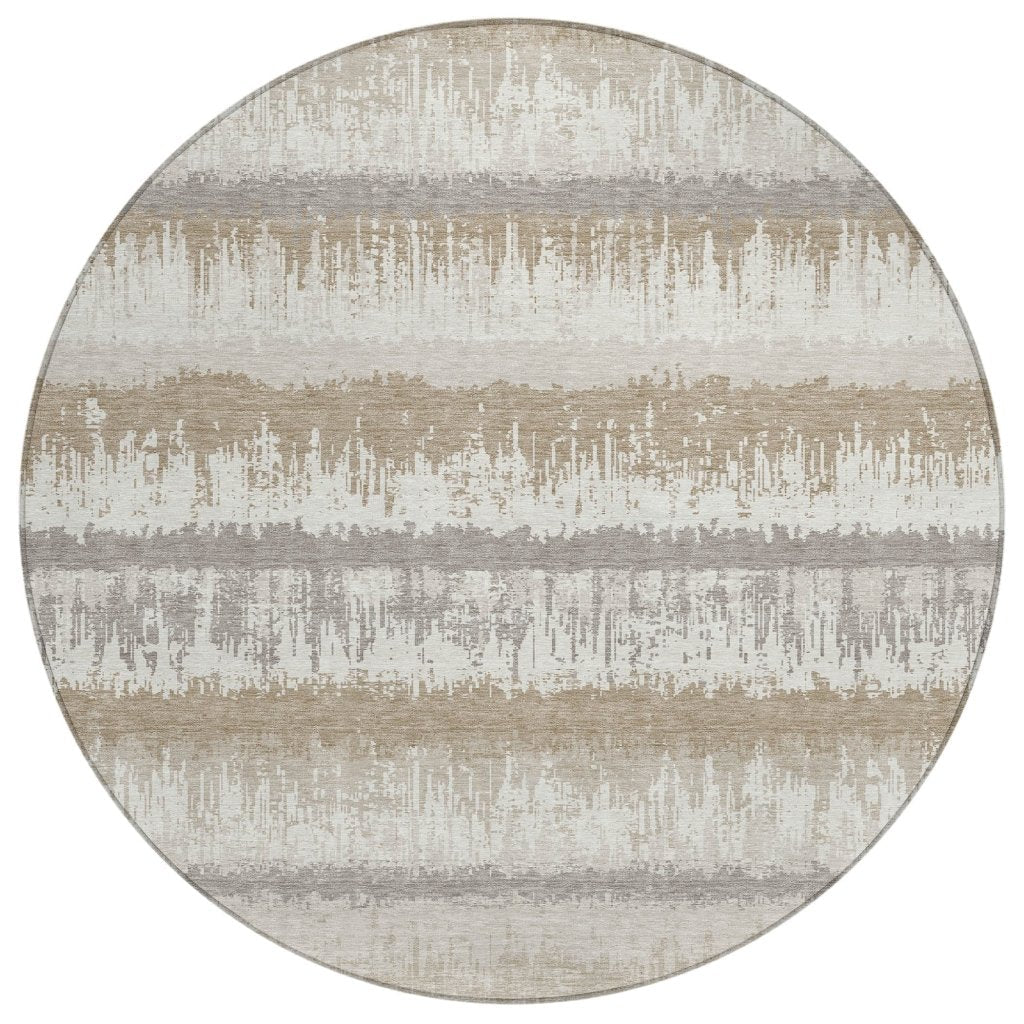 LOOMLAN Rugs Nyelle Ivory Washable Indoor-Outdoor Rug
