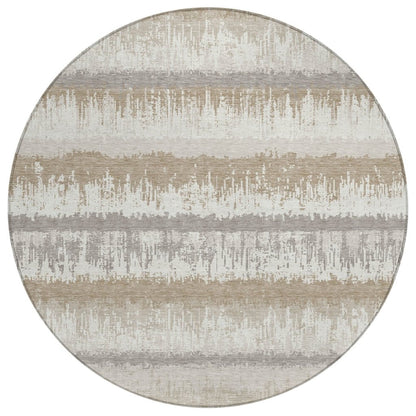 LOOMLAN Rugs Nyelle Ivory Washable Indoor-Outdoor Rug