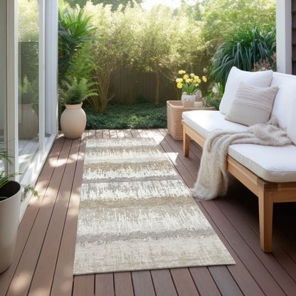 LOOMLAN Rugs Nyelle Ivory Washable Indoor-Outdoor Rug