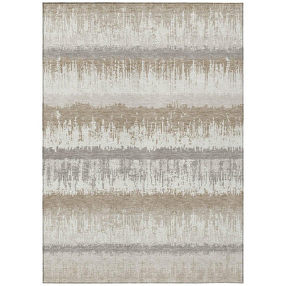 LOOMLAN Rugs Nyelle Ivory Washable Indoor-Outdoor Rug