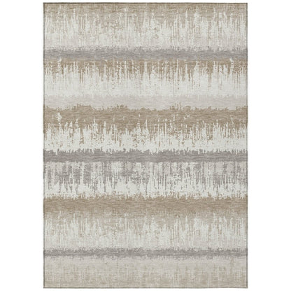 LOOMLAN Rugs Nyelle Ivory Washable Indoor-Outdoor Rug