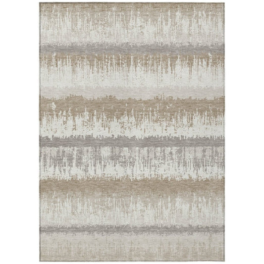 LOOMLAN Rugs Nyelle Ivory Washable Indoor-Outdoor Rug