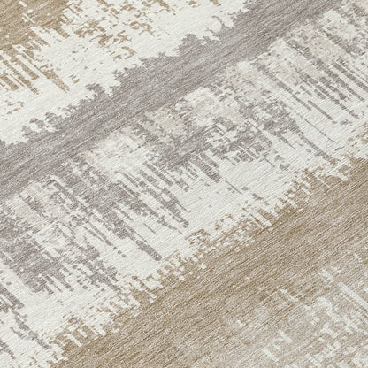 LOOMLAN Rugs Nyelle Ivory Washable Indoor-Outdoor Rug