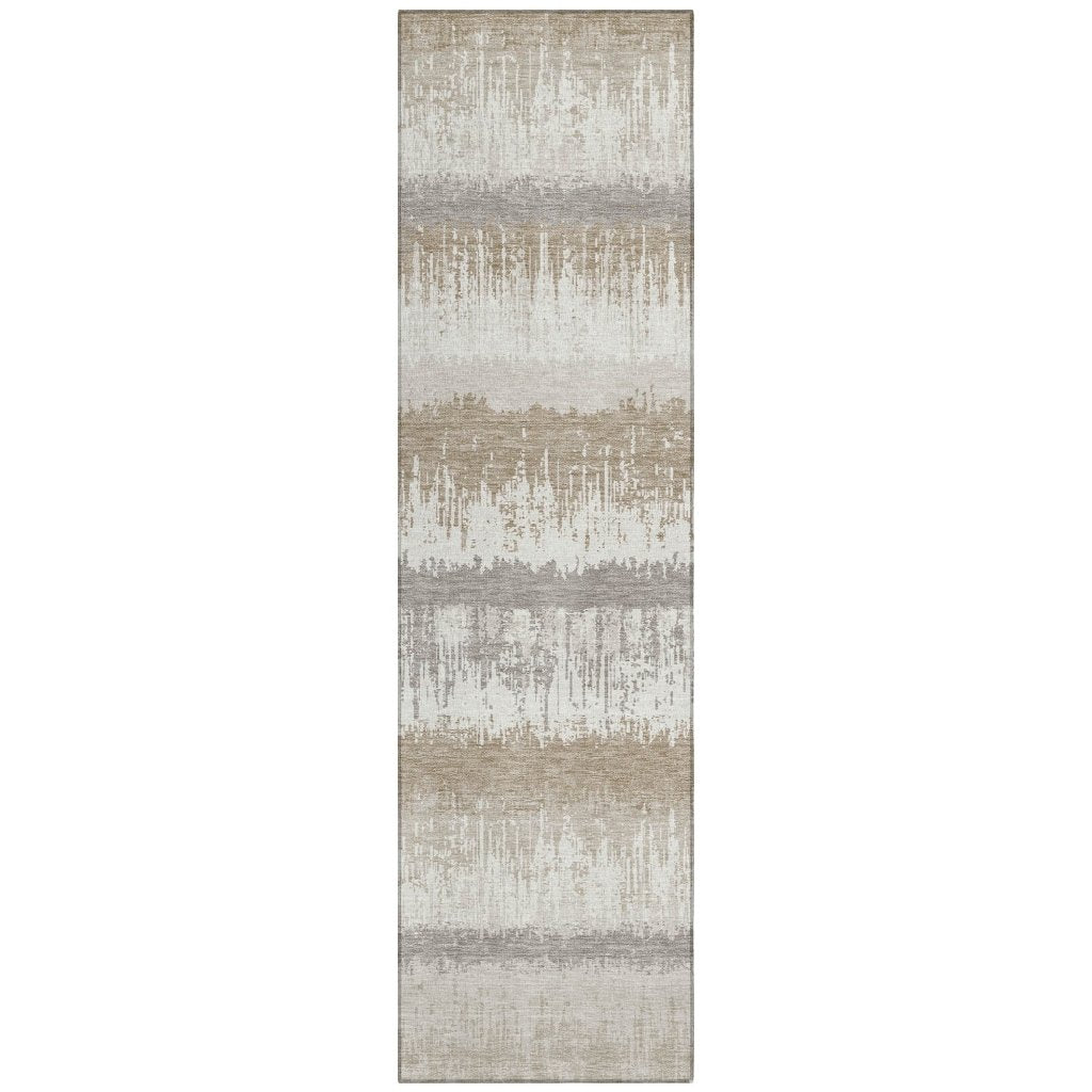 LOOMLAN Rugs Nyelle Ivory Washable Indoor-Outdoor Rug