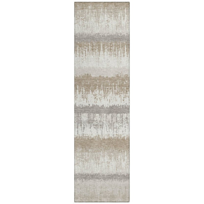 LOOMLAN Rugs Nyelle Ivory Washable Indoor-Outdoor Rug
