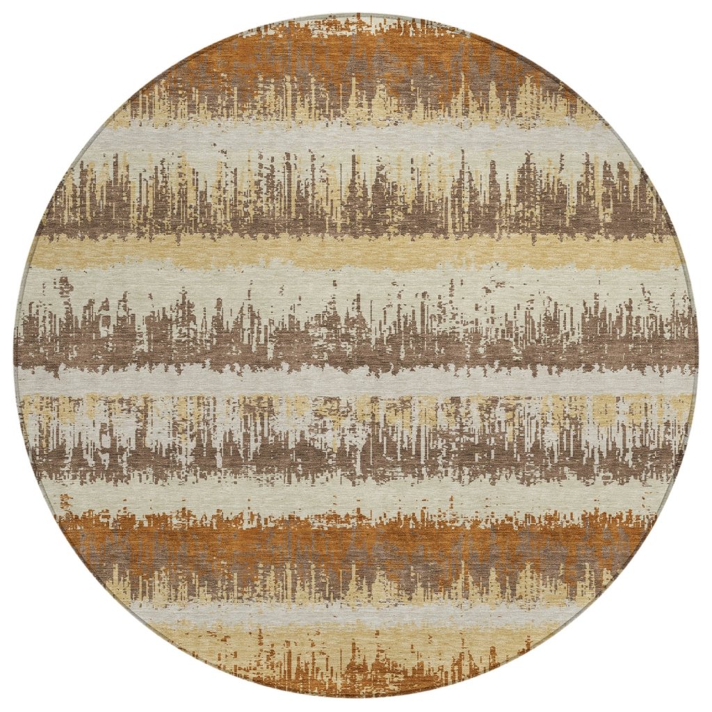 LOOMLAN Rugs Nyelle Mocha Washable Indoor-Outdoor Rug