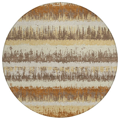 LOOMLAN Rugs Nyelle Mocha Washable Indoor-Outdoor Rug