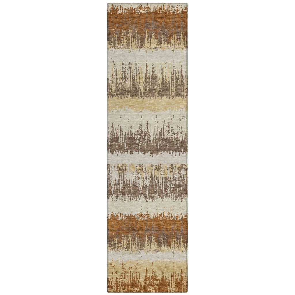 LOOMLAN Rugs Nyelle Mocha Washable Indoor-Outdoor Rug