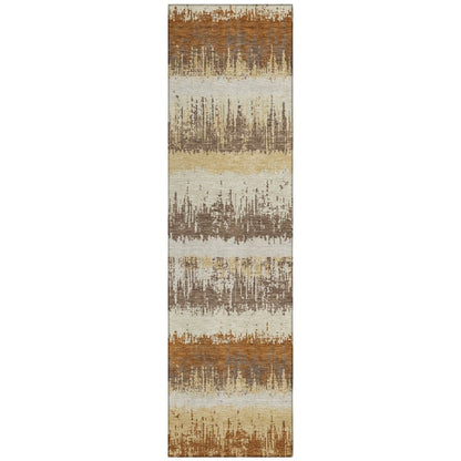 LOOMLAN Rugs Nyelle Mocha Washable Indoor-Outdoor Rug