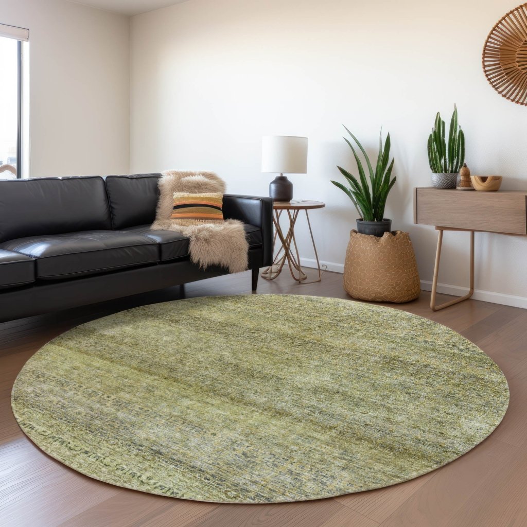 LOOMLAN Rugs Nymara Green Washable Indoor-Outdoor Rug