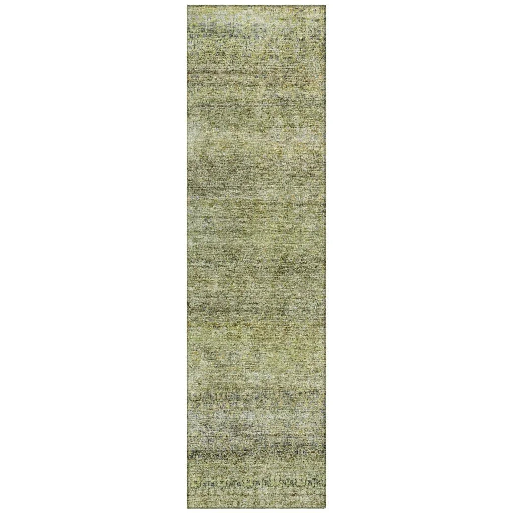 LOOMLAN Rugs Nymara Green Washable Indoor-Outdoor Rug