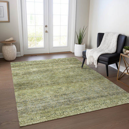 LOOMLAN Rugs Nymara Green Washable Indoor-Outdoor Rug