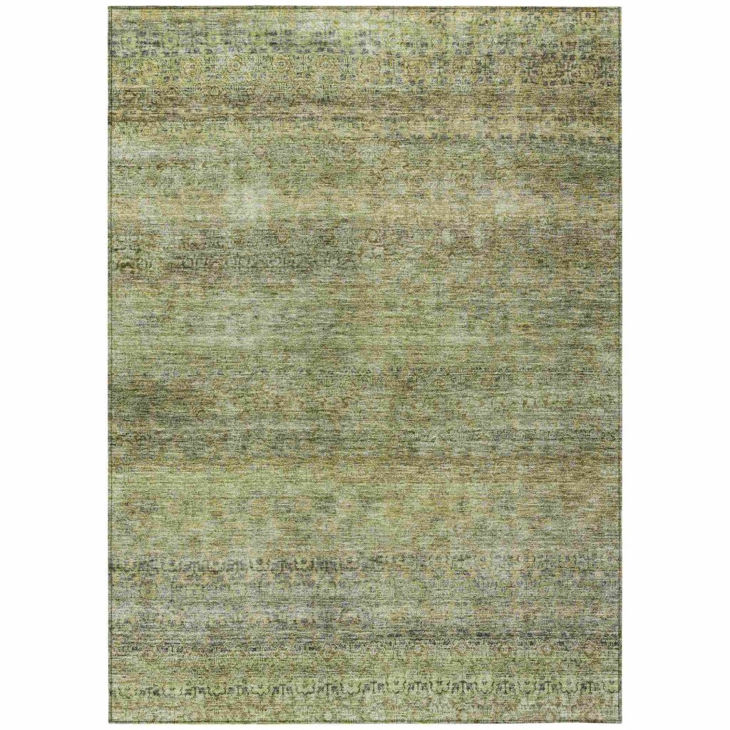 LOOMLAN Rugs Nymara Green Washable Indoor-Outdoor Rug