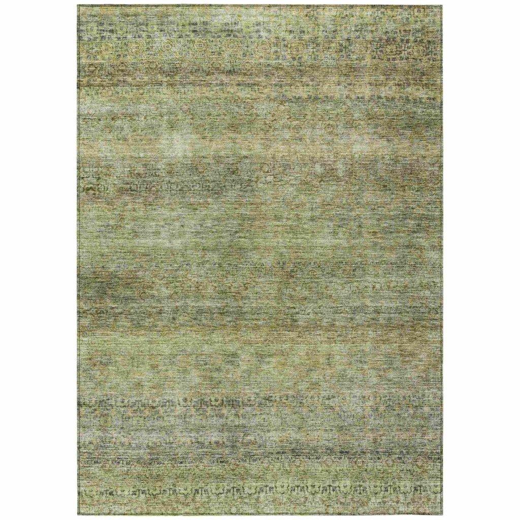 LOOMLAN Rugs Nymara Green Washable Indoor-Outdoor Rug
