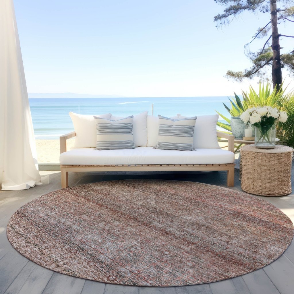 LOOMLAN Rugs Nymara Orange Washable Indoor-Outdoor Rug
