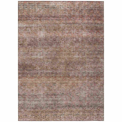 LOOMLAN Rugs Nymara Orange Washable Indoor-Outdoor Rug