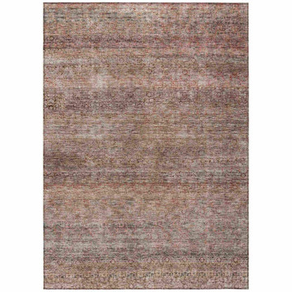 LOOMLAN Rugs Nymara Orange Washable Indoor-Outdoor Rug
