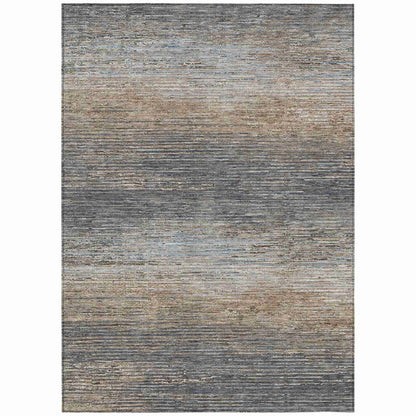 LOOMLAN Rugs Nyra Gray Washable Indoor-Outdoor Rug