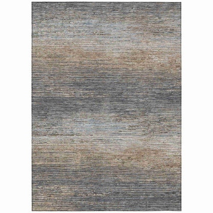 LOOMLAN Rugs Nyra Gray Washable Indoor-Outdoor Rug