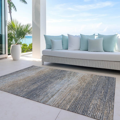 LOOMLAN Rugs Nyra Gray Washable Indoor-Outdoor Rug