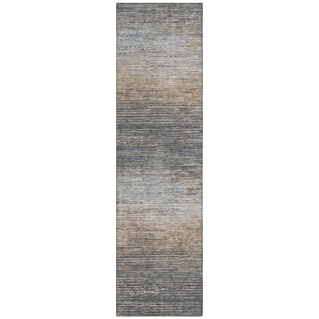LOOMLAN Rugs Nyra Gray Washable Indoor-Outdoor Rug