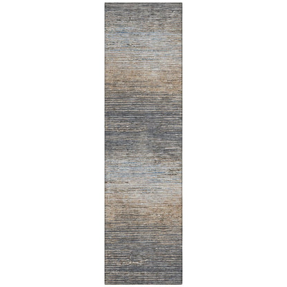 LOOMLAN Rugs Nyra Gray Washable Indoor-Outdoor Rug