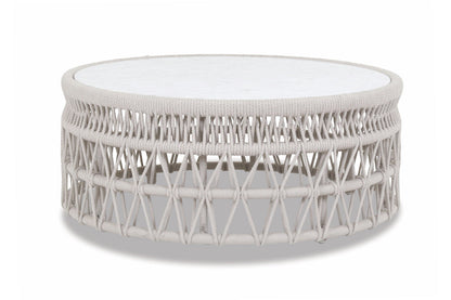 Dana Carrara Marble Top Outdoor Coffee Table