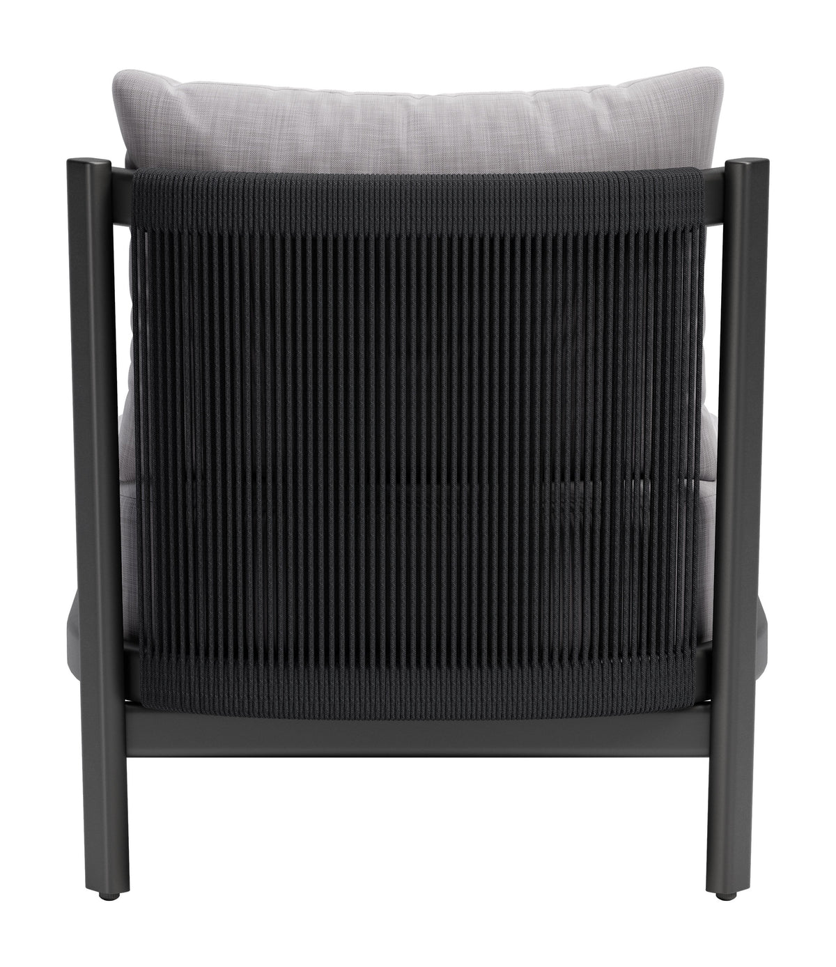 Zuo Modern Horizon Aluminum Gray Armless Accent Chair