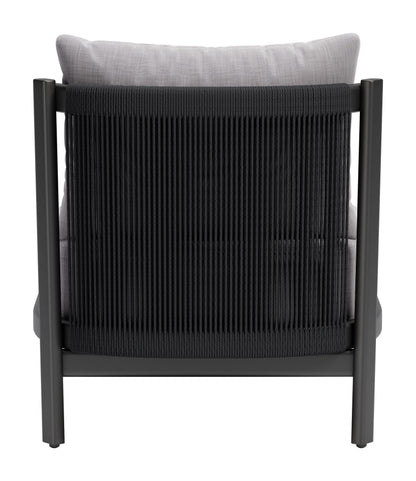 Zuo Modern Horizon Aluminum Gray Armless Accent Chair