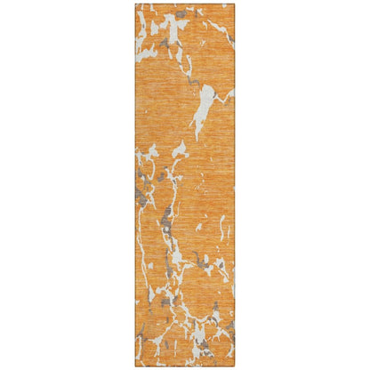LOOMLAN Rugs Oceana Orange Washable Indoor-Outdoor Rug