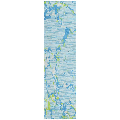 LOOMLAN Rugs Oceana Sky Washable Indoor-Outdoor Rug