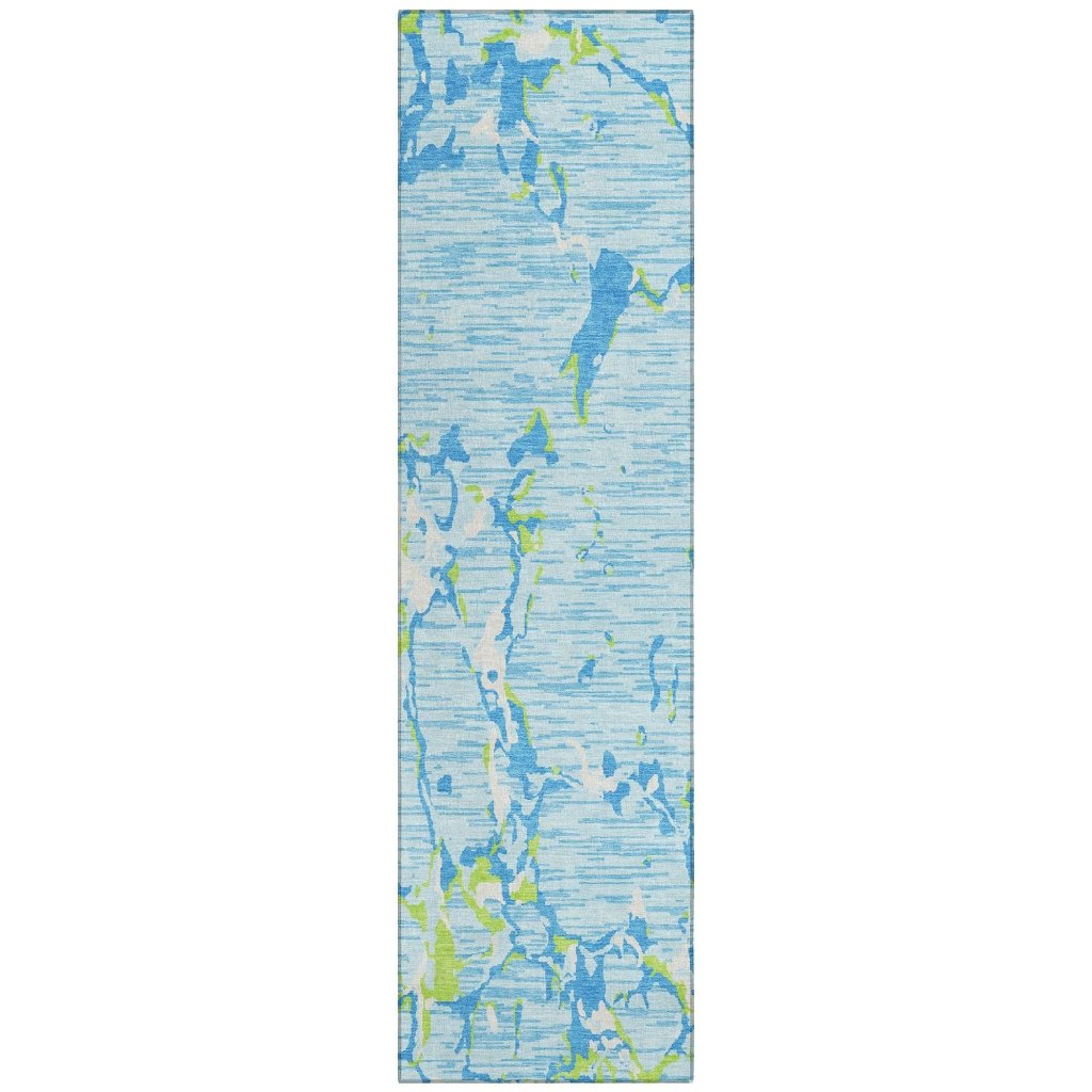 LOOMLAN Rugs Oceana Sky Washable Indoor-Outdoor Rug