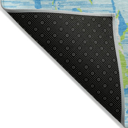 LOOMLAN Rugs Oceana Sky Washable Indoor-Outdoor Rug