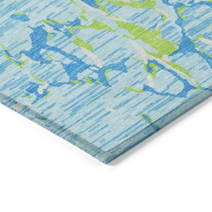 LOOMLAN Rugs Oceana Sky Washable Indoor-Outdoor Rug