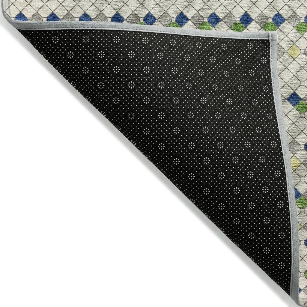 LOOMLAN Rugs Octavia Ivory Washable Indoor-Outdoor Rug