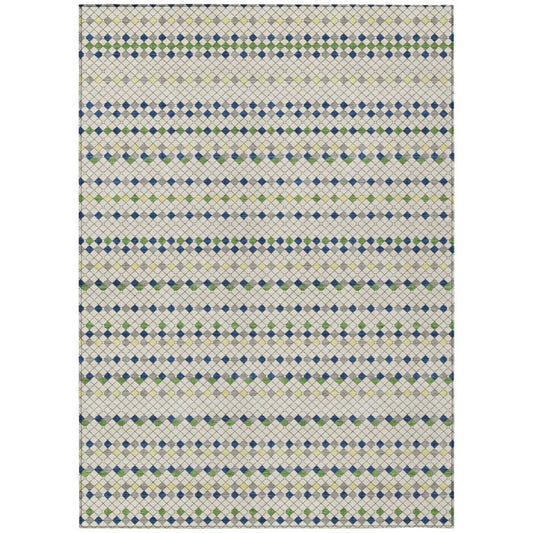 LOOMLAN Rugs Octavia Ivory Washable Indoor-Outdoor Rug