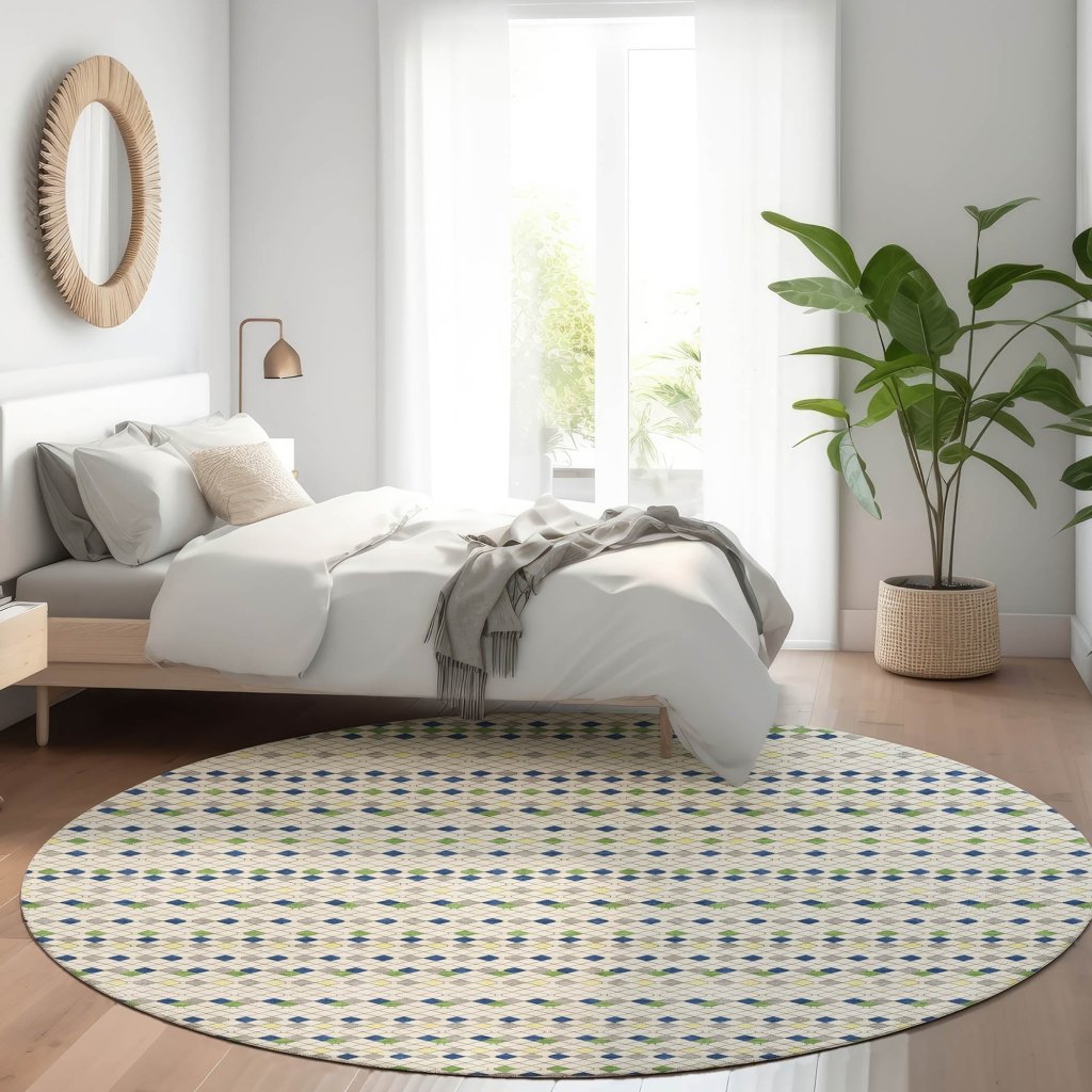 LOOMLAN Rugs Octavia Ivory Washable Indoor-Outdoor Rug