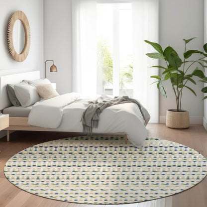 LOOMLAN Rugs Octavia Ivory Washable Indoor-Outdoor Rug