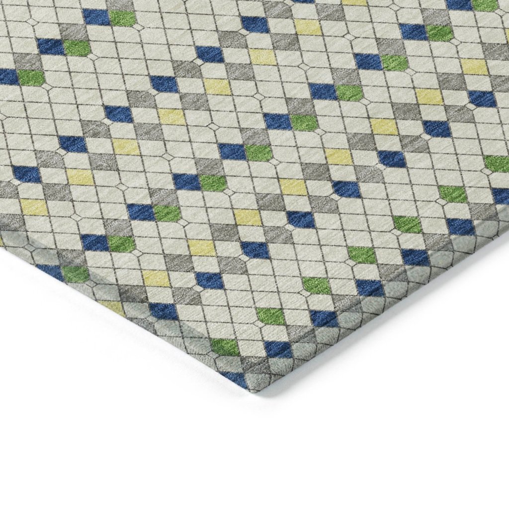 LOOMLAN Rugs Octavia Ivory Washable Indoor-Outdoor Rug