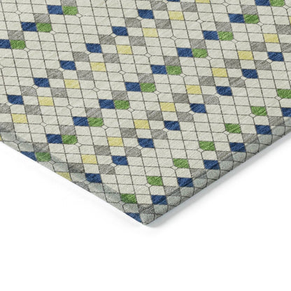 LOOMLAN Rugs Octavia Ivory Washable Indoor-Outdoor Rug